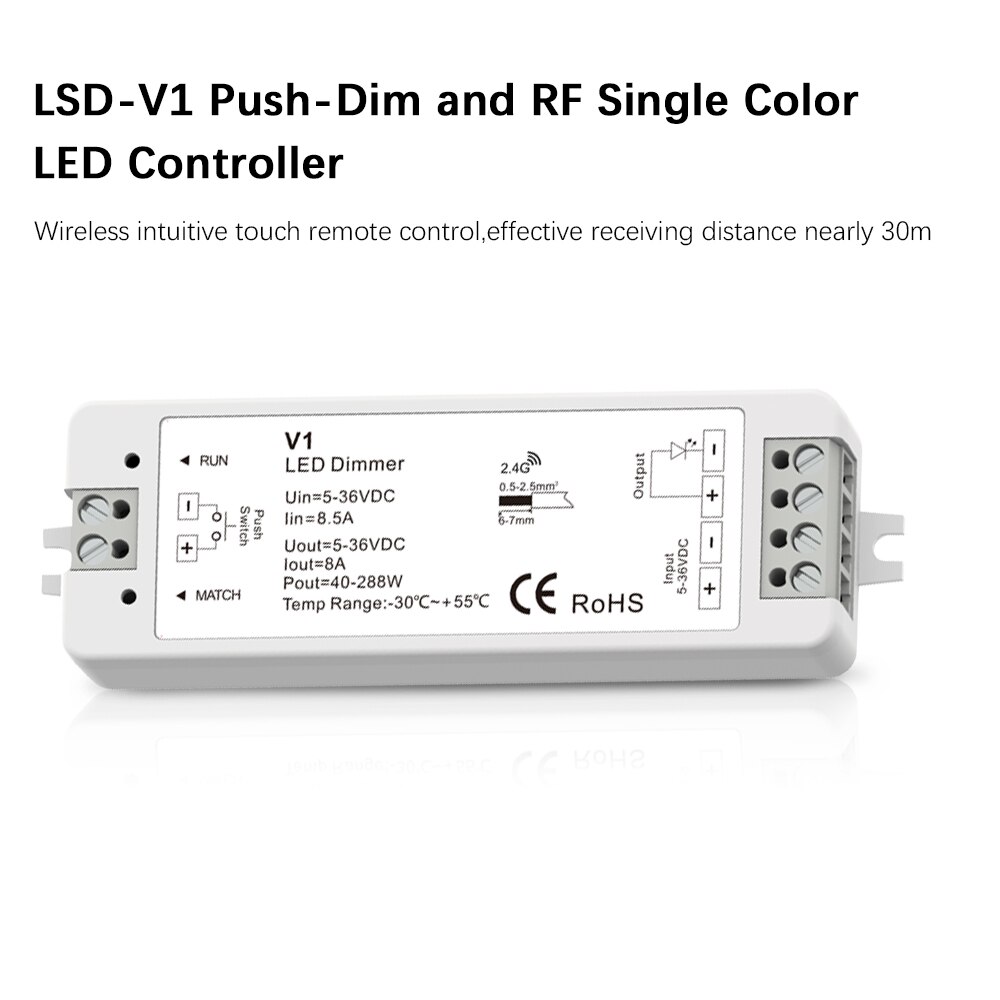 LED PWM bezprzewodowy RF ściemniacz 2.4G 4-strefa/bezprzewodowy pilot zdalnego sterowania DC12-24V regulacji jasności do taśmy LED