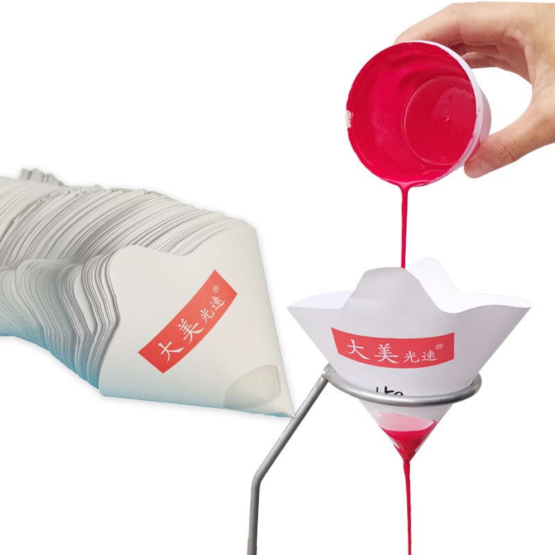 Embudo de papel desechable, Papel filtrante de pintura, filtro de red de purificación, 50 Uds.