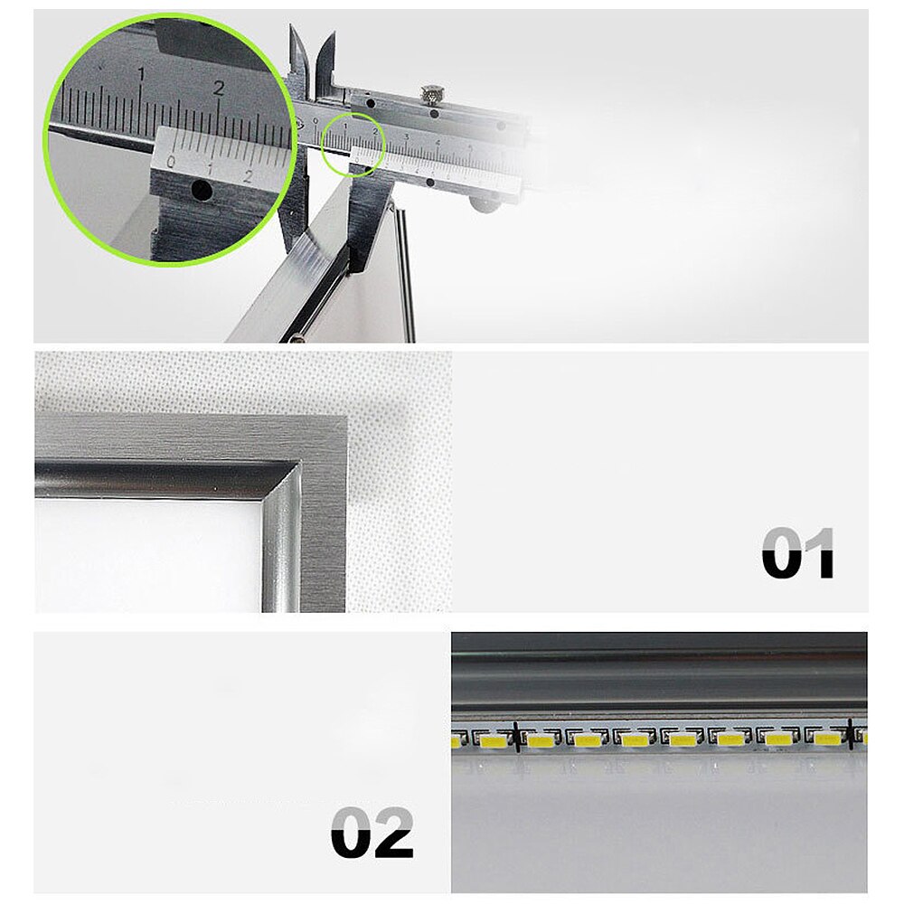 20w/1300 Lm Ultra Thin Flat Led Panel Light Industrial Office Square Led Panel Light Recessed Kitchen Bathroom