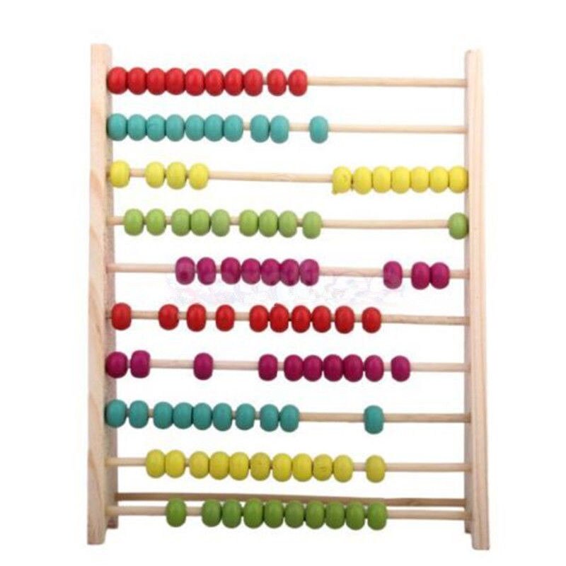 100 Kralen Houten Abacus Tellen Aantal Voorschoolse Kid Math Leren Onderwijs Speelgoed Tellen Kralen Wiskunde Leren Educatief Speelgoed