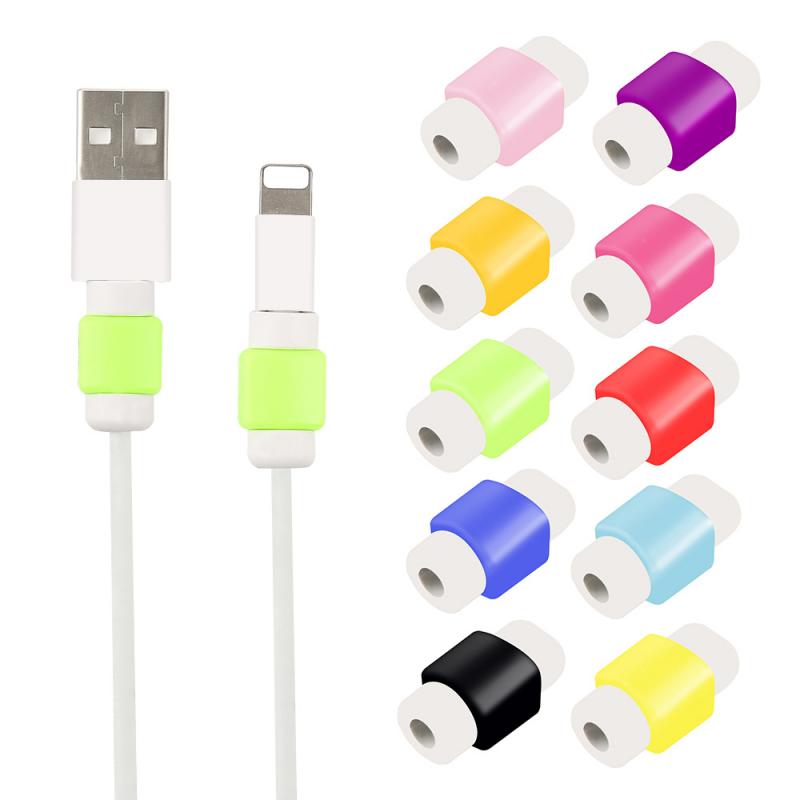 1 stk minikabelbeskytter dataledningsbeskyttelse for mobiltelefon usb ladekabel oppruller øretelefonledning beskyttende etui