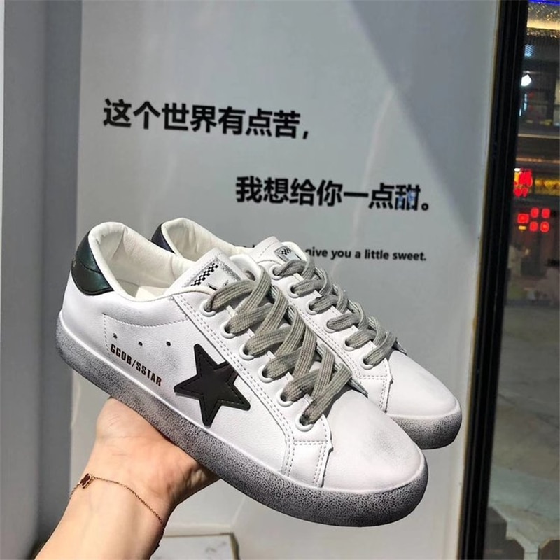 ciel étoilé chaussures été plat chaussures pour femmes blanc chaussures réfléchissant unique chaussures augmenté rétro chaussures