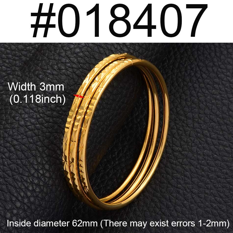 Anniyo (3 teile/los) afrikanisch Armreifen für Frauen Mädchen Dubai Arabisch Runde Kreis BangleBracelet Schmuck Äthiopischen Braut Hochzeit #018307: B