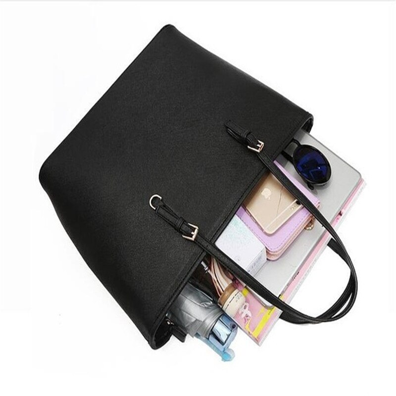 Tas Mode Vrouwen Lederen Handtas Korte Schoudertassen Zwart Wit Grote Capaciteit Luxe Handtassen Tassen Bolsos