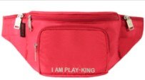 PLAYKING Functional bike bicycle light Waterproof Nylon Waist Bag Outdoor Sports Belt Bag Hiking Camping Turn Signal light: Red Color