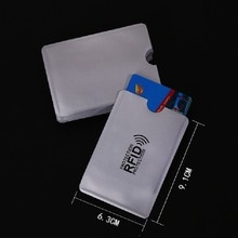 100pcs/lot Anti-Scan Card Sleeve Credit RFID Card Protector Anti-magnetic Aluminum Foil Portable Bank Card Holder