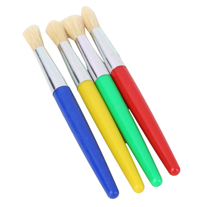 Pinceau pour enfants peinture à l'aquarelle à l'huile couleur bonbon poignée en plastique brosses à poils Gouache dessin Art approvisionnement