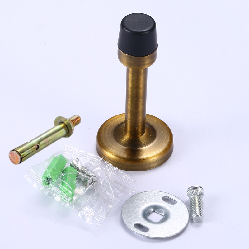 Stainless Steel Door Stops Wall Mounted Door Stopper Rubber Holder Catch Floor Fitting With Screws Bedroom Home Hardware: Screws YB
