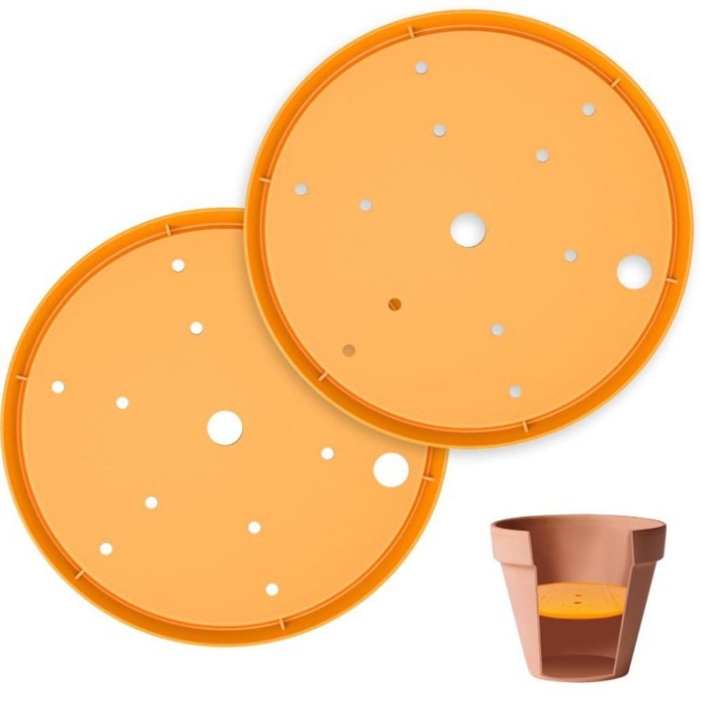 Plastic Round Flower Pot Lining Durable Drainage Holes Flower Pot Drainage Tool Portable Removable Planter Insert Patio