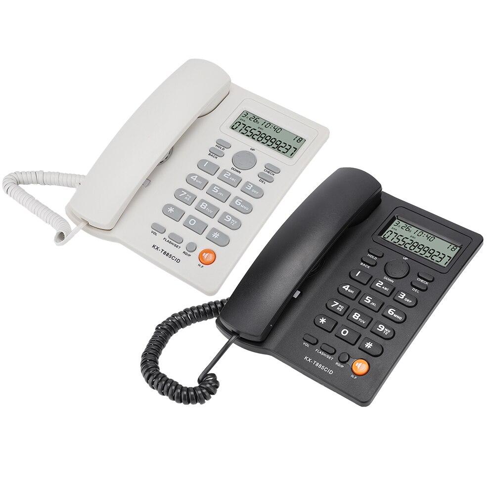 Teléfono con identificador de llamadas, manos libres, para casa, oficina, Hotel, fijo, inglés, de escritorio