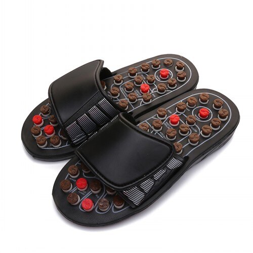 Acupunt Massage Slippers Voor Vrouwen Sandalen Voeten Chinese Acupressuur Therapie Medische Roterende Voet Massager Schoenen Unisex: Gossip English / 8.5