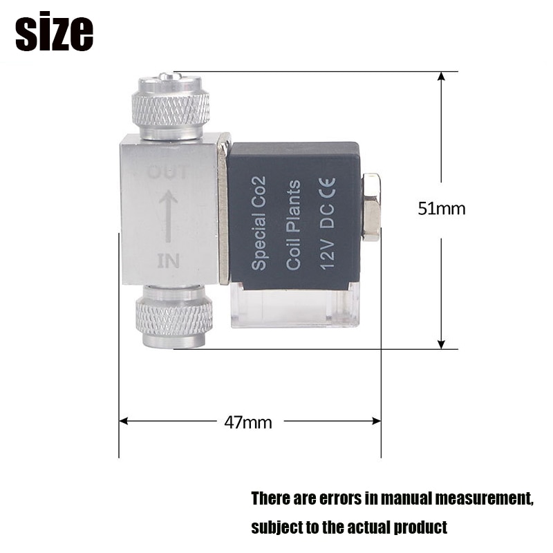 ZRDR CO2 solenoid valve regulator 110v-220v low temperature CO2 solenoid valve, fish tank fish valve DC DC12V single double head