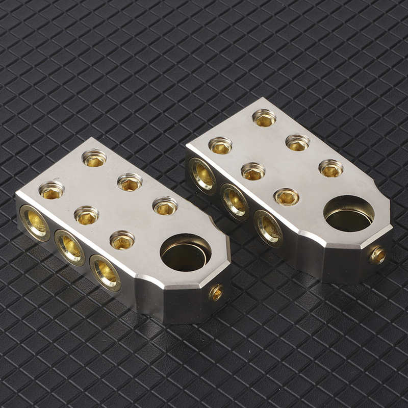 Zinc Alloy Battery Chuck Pair Battery Terminals Kit Positive Negative Auto Battery Clamps Pile with M8/M10 Wrench Battery Chuck