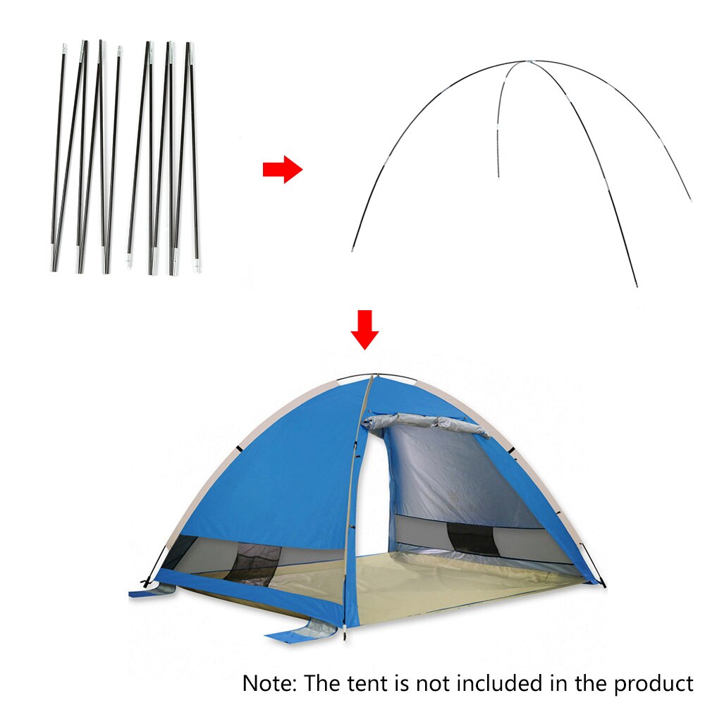 / 1 par 12 stykker bueteltstang glasfiberstænger til telte teltstang udskiftning camping tilbehør telte accessorios