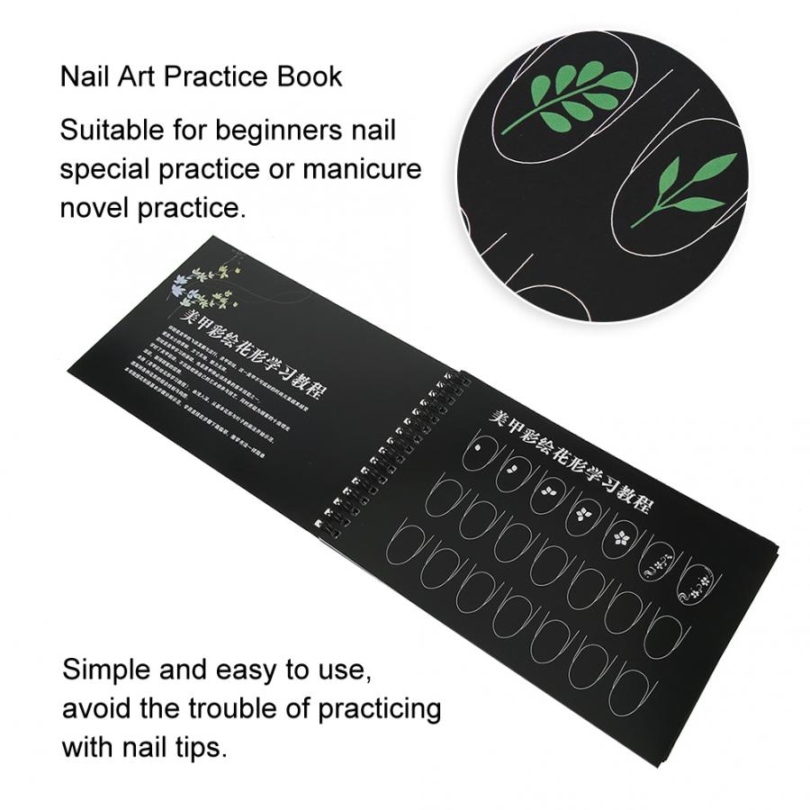 Nail Art Practice Template Learning Paper Book Manicure Drawing Painting Exercise Books Tool For Manicure Salon Nail Accessories