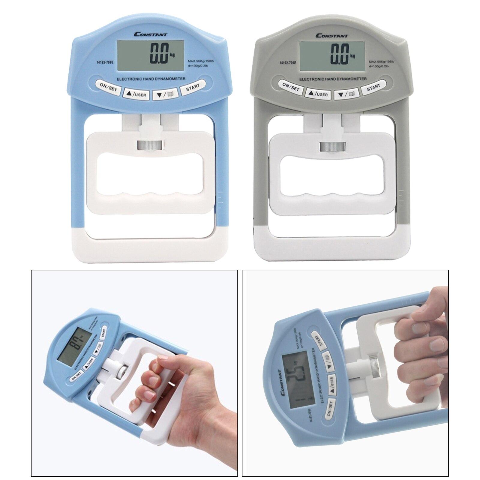 Electronic Digital Hand Dynamometer Grip Strength Exerciser Measuring Meter