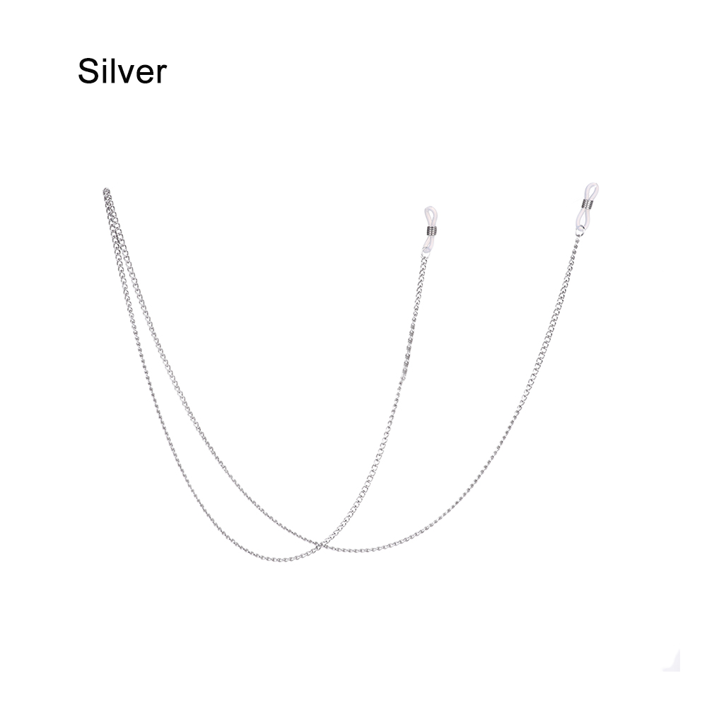 Unisex briller solbriller briller hip-hop vintage kædeholder snor lanyard halskæde brille kæde holder: Stil 2- sølv