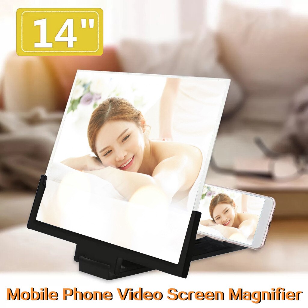 Draagbare 14Inch Scherm Versterker Voor Telefoon Universal 3D Video Vergroting Smartphone Screen Vergrootglas Versterker Telefoon Stand