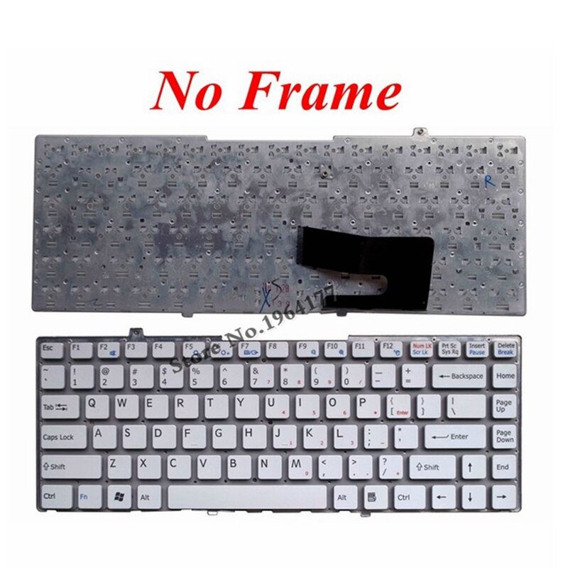 Us Keyboard Voor Sony Vaio VGN-FW Vgn Fw Serie Met Zilveren Laptop Toetsenbord