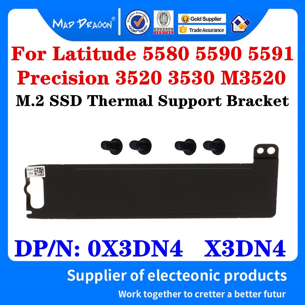2FFR0 02FFR0 0X3DN4 X3DN4 For Dell Latitude 5480 5490 5580 5590 5591 Precision 3520 3530 Laptops M.2 SSD Thermal Support Bracket: X3DN4