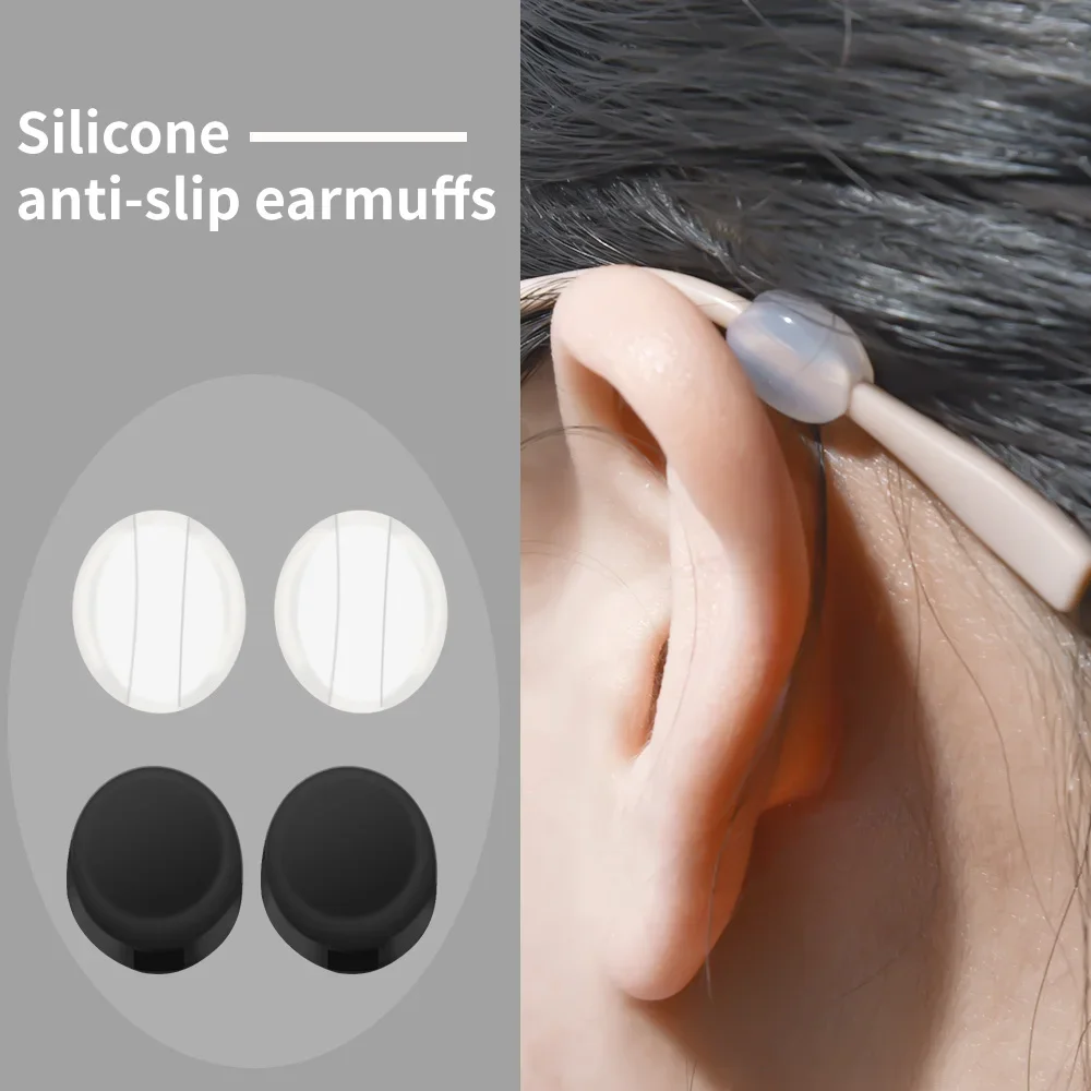 10Pcs Transparent Silicone Anti-slip Eyeglass Ear Hooks Round Retainer Holder Elastic Glasses Ear Hook EyeGlasses Accessories