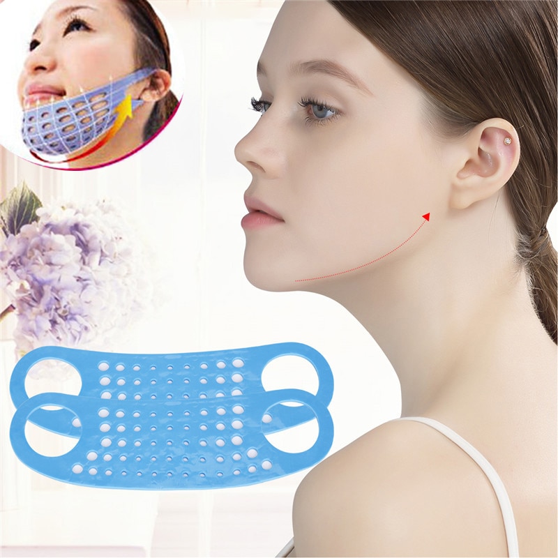 Facial de silicona levantar mascarilla de adelgazamiento cara V Shaper cara delgada adelgazamiento vendaje apretar la piel reducir doble mentón de la forma