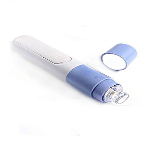 Skin Deep Pore Cleaner Blackhead Remover Electric Pores Facial Pore Cleaning+Makeup Brushes Tool Skin Beauty Tool: blue