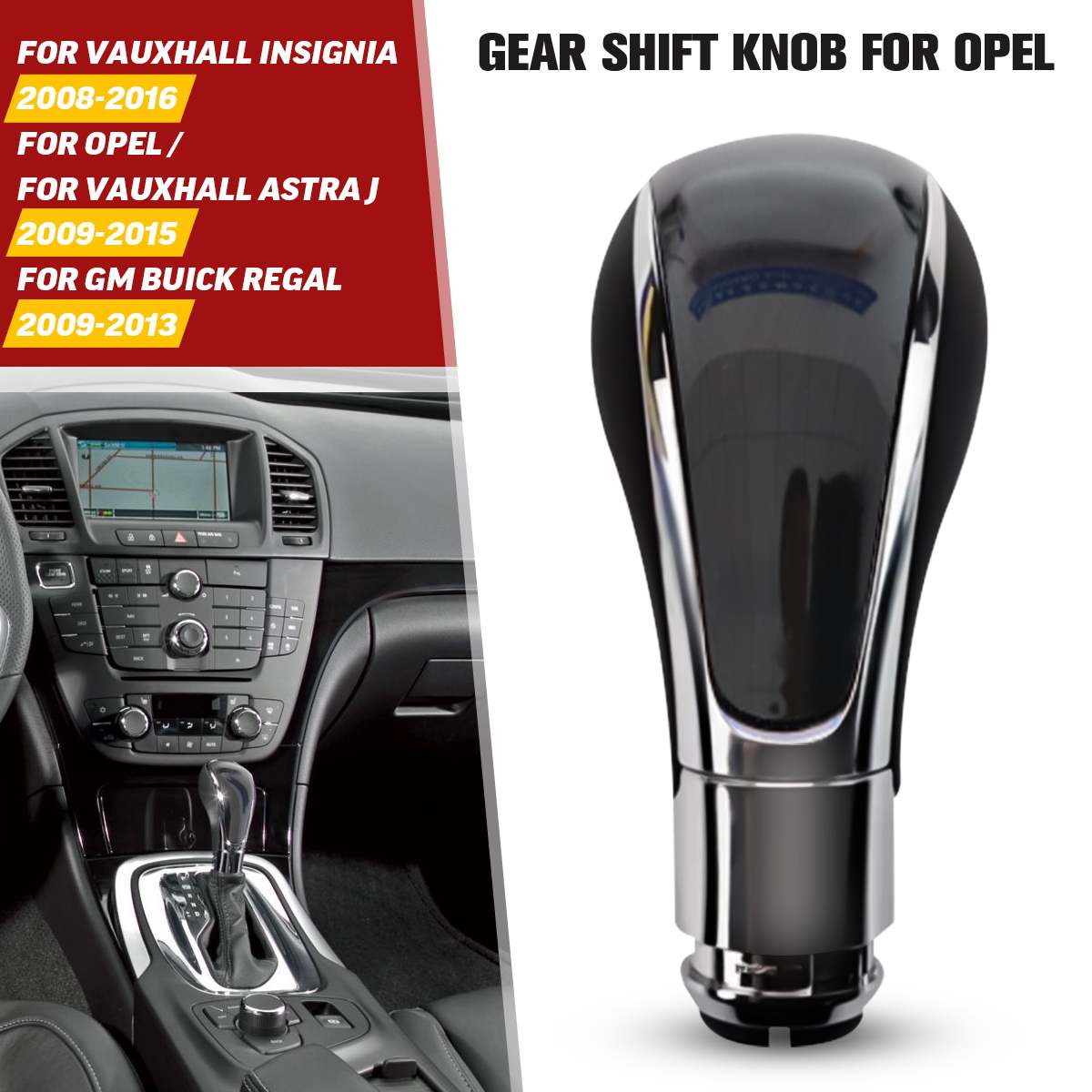 Automatische Auto Chrome Pookknop Lever Shifter Gearstick Voor Opel/Vauxhall Insignia/Astra J Voor Gm/buick Regal