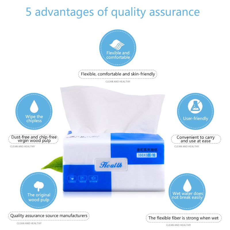 4Pcs Multifold Toilet Paper Soft Strong Series 3-Ply Roll Sheets Bath Tissue