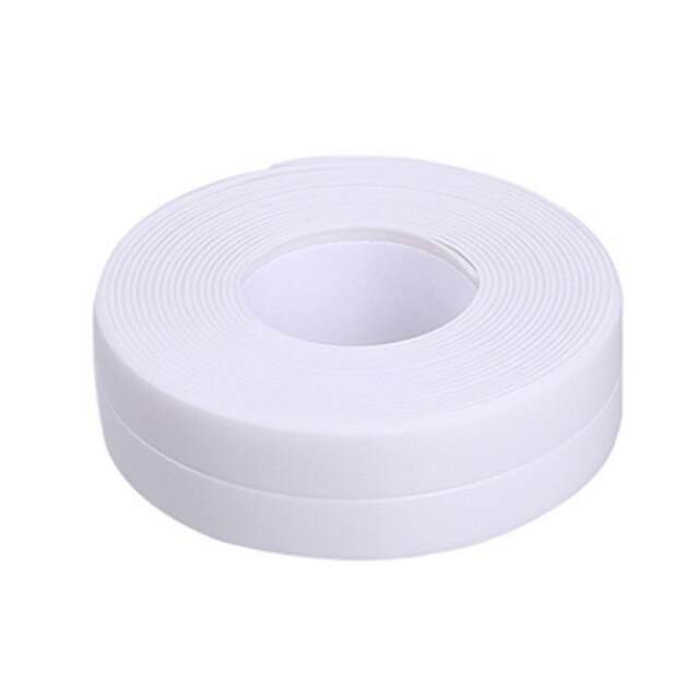 Aanrecht Badkamer Kloof Strip Pvc Tape Waterdichte Meeldauw Zelfklevende Zwembad Water Seal Sterke Zelfklevende Tape: 3.2m  White