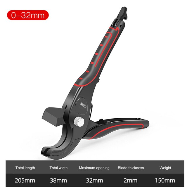 Pijp Cutter 32-75Mm Pijp Snijden Schaar Ratel Snijder Buis Slang Plastic Buizen Pvc/Ppr Sanitair Handleiding handgereedschap: 01