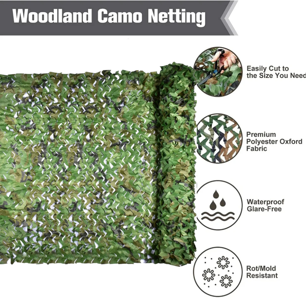 Camo Netting Camouflage Net Blinds Bulk Roll Sunshade Shade Sails for Camping Shooting Hunting Cover Awning Nets Party Decor