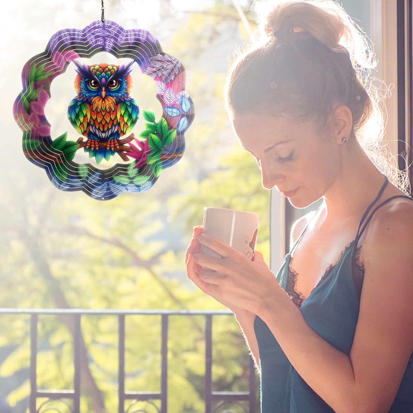 Ctwezoikmt 6 Sublimatie Wind Spinner Opknoping Decoratie voor Tuin en Ornamenten