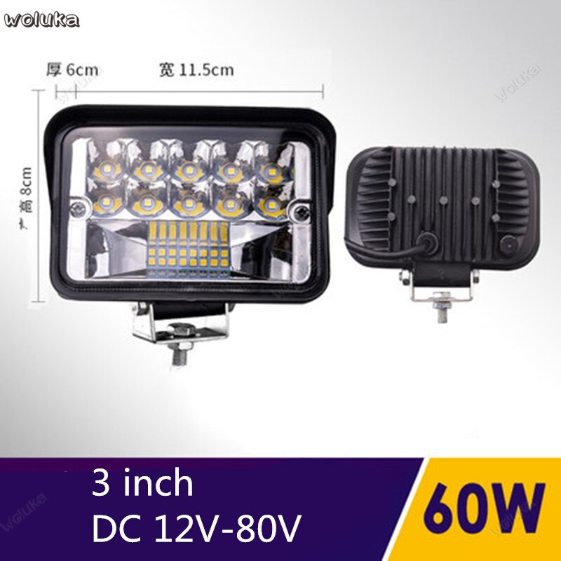 LED truck spotlight car 12V 24V super bright fog light reversing light tractor modified long strip spotlight CD50 Q04: G