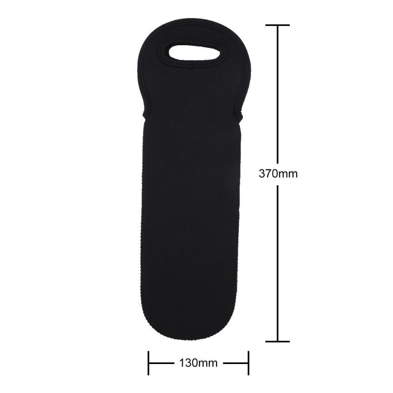 Tissu de plongée pratique Camping en plein air bouteille de vin rouge couverture poignée facile à transporter isolation bière boisson manchon: Black