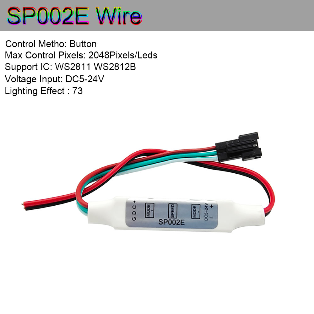 Ws2811 ws2812b controlador bluetooth/wifi/música ws2812 inteligente rgb led pixels controlador de tira sp107e sp108e sp110e t1000s DC5-24V: Emitindo Color2