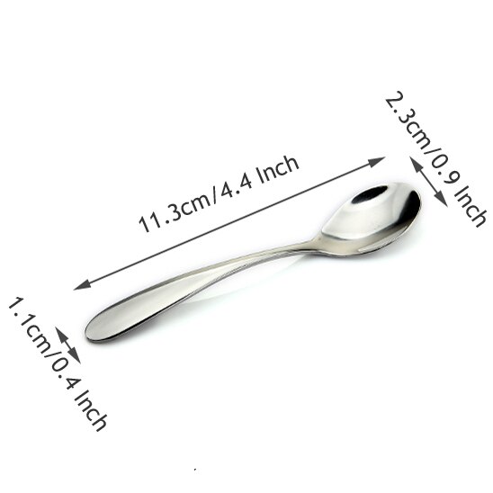 Ermakova sett  of 2 espresso skje 4 inches mini kaffeskje liten bistro skje til dessert rustfritt stål te forrett: Type c