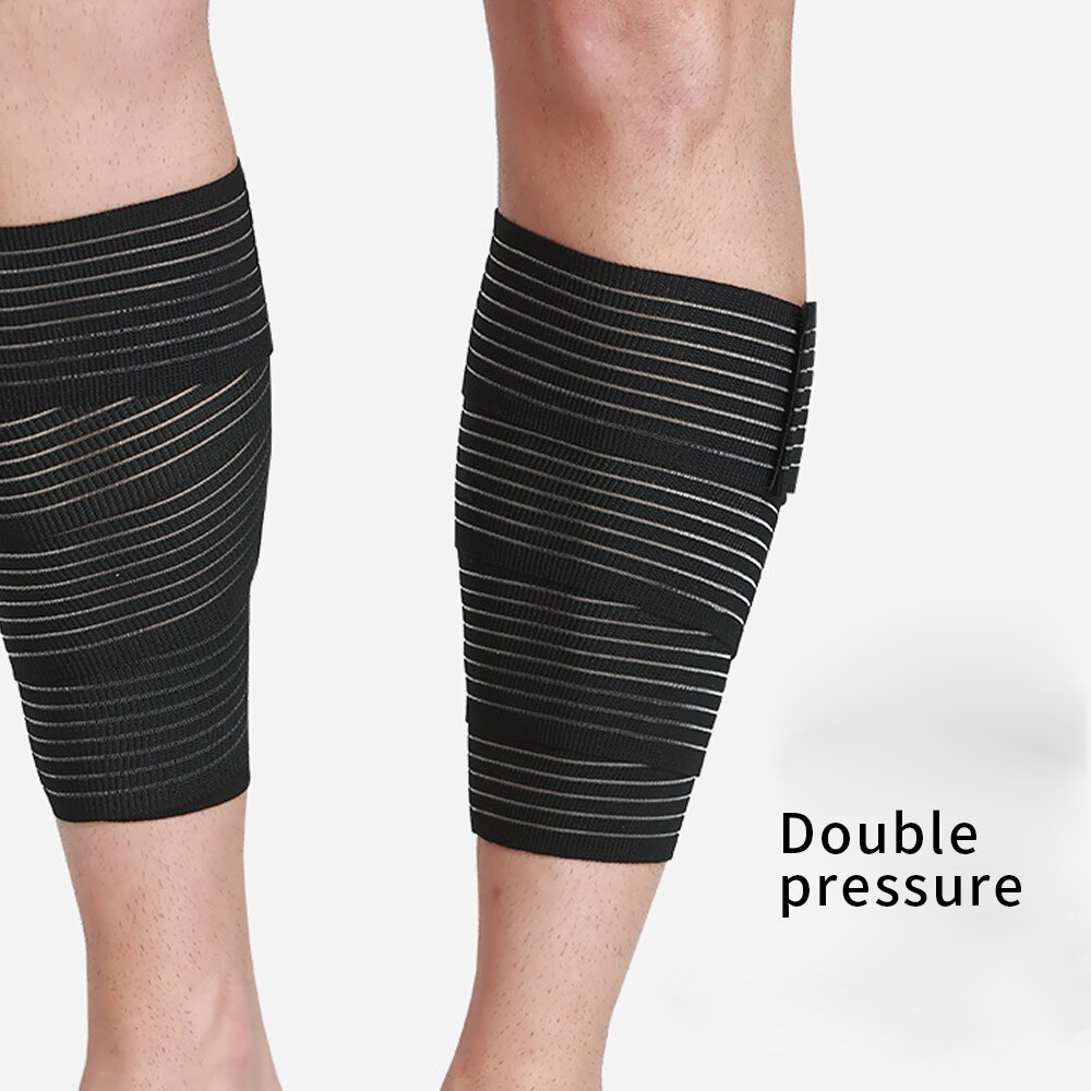 Basket-ball enroulement jambe protection hommes bande élastique jambe protection élastique compression femmes bande mince