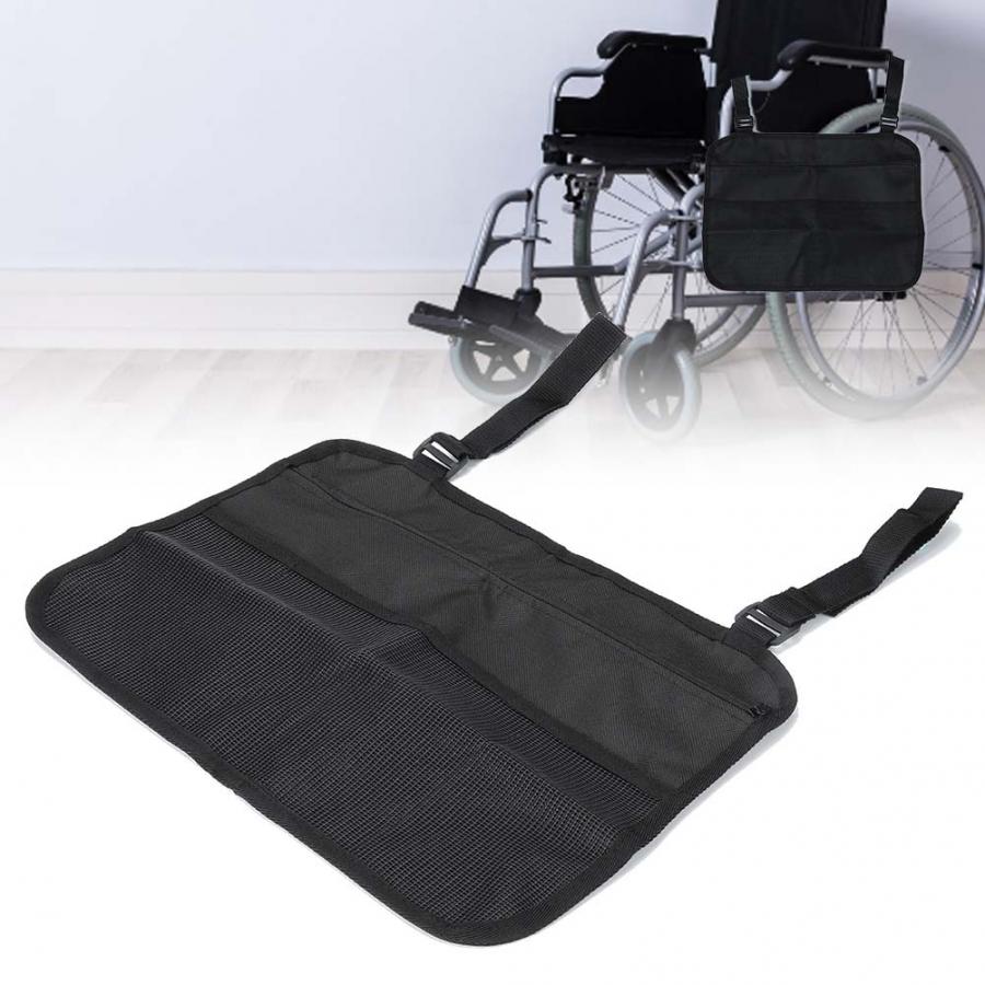 Wheelchair Side Bag Multi-pockets Organization Accessory for Wheelchairs / Scooters Walking Stick