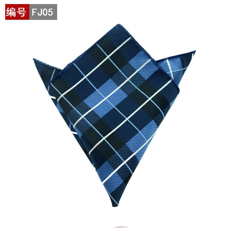 25*25cm polyester lommetørkle herre business dress floral lomme firkantet hankies klassisk rutete lomme håndkle