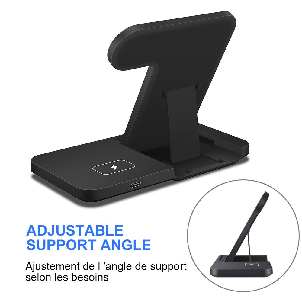 15W Qi Draadloze Oplader Voor Iphone 11 Xs Xr X 8 Samsung S10 S20 3 In 1 Opladen Dock station Voor Apple Horloge 6 5 4 3 Airpods Pro