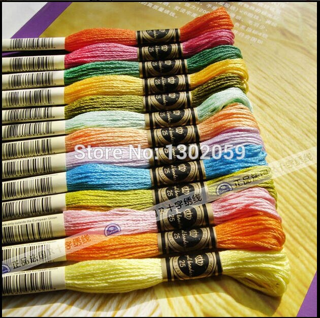Fil de soie Royal, vous pouvez choisir des couleurs spécifiques, 120 pièces, pour broderie, point de croix