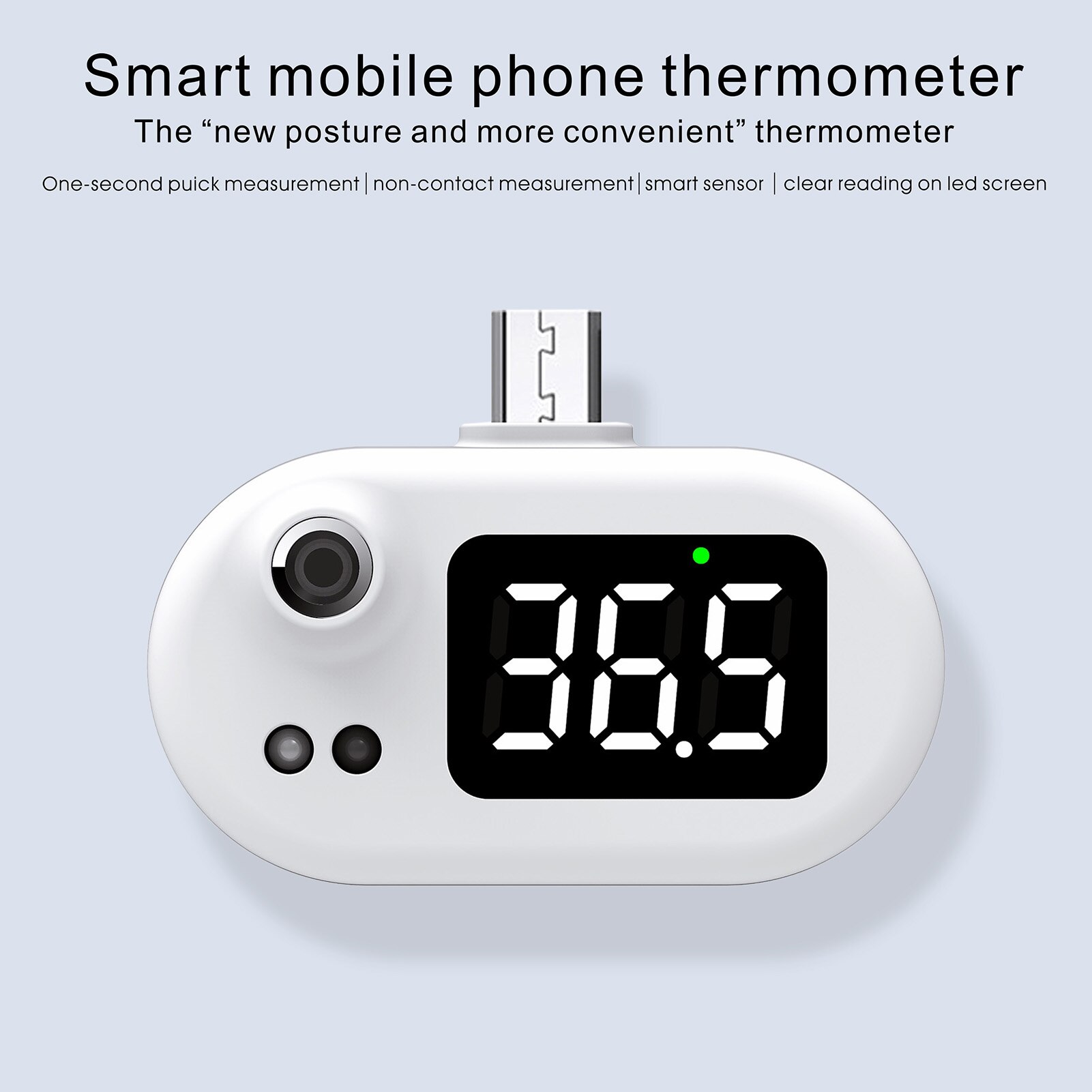 Mini Infrarot USB Thermometer Mit Typ-C/Android Stecker Für praktisch Digital Thermometer Nicht-Kontakt USB stirn Thermometer