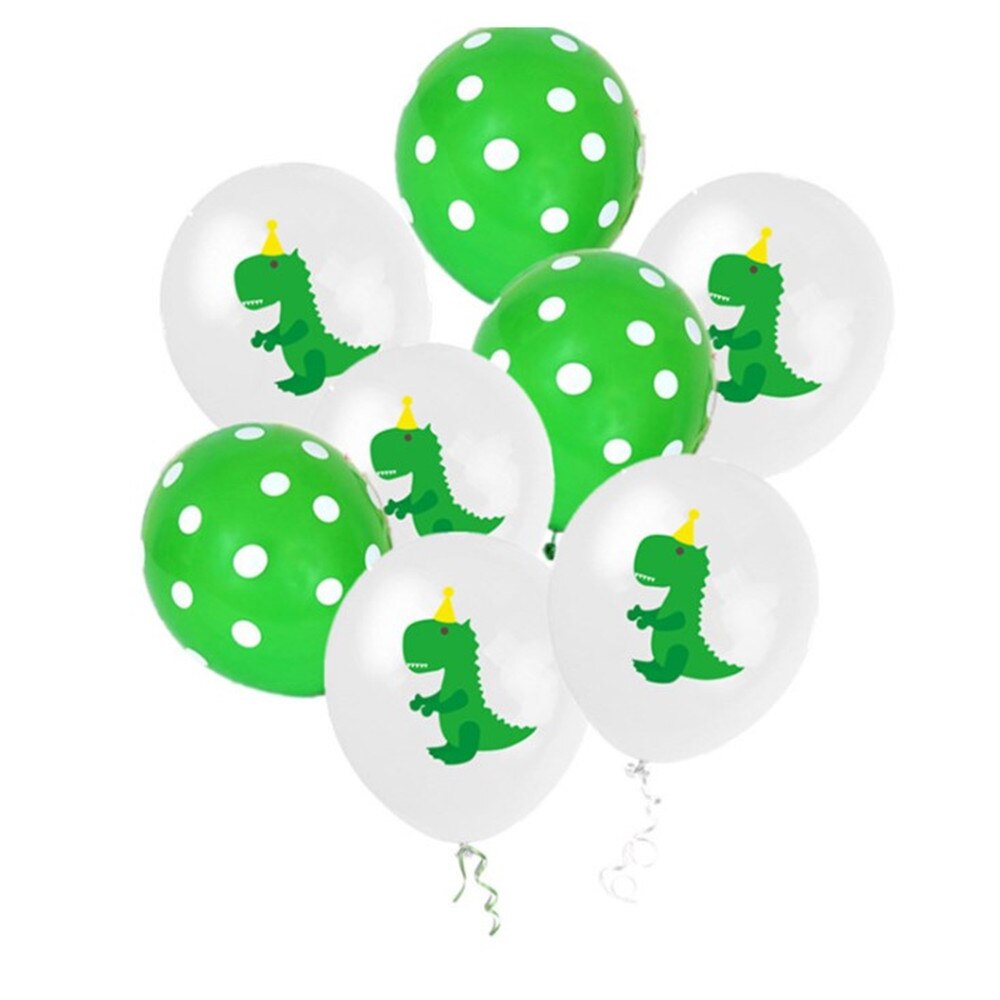1 set grattis banderoller dinosaurie fest dino latex ballonger baby födelsedag dekorationer barn dinosaurie födelsedagsfest tillbehör