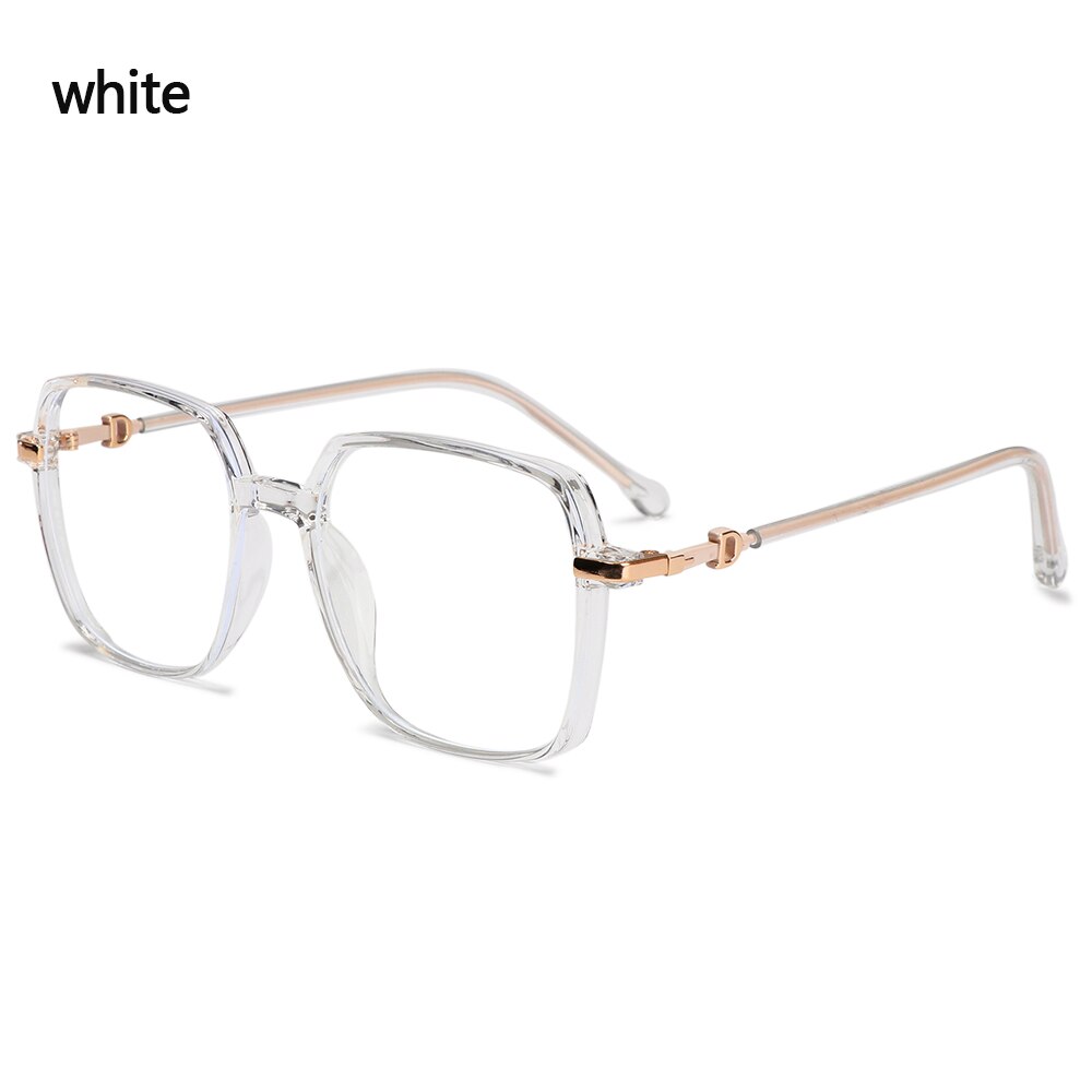 Ultralight Platte Spiegel Brillen Computer Bril Transparant Frame Brillen Stralingsbescherming Vision Care Anti Blauw Stralen: white1