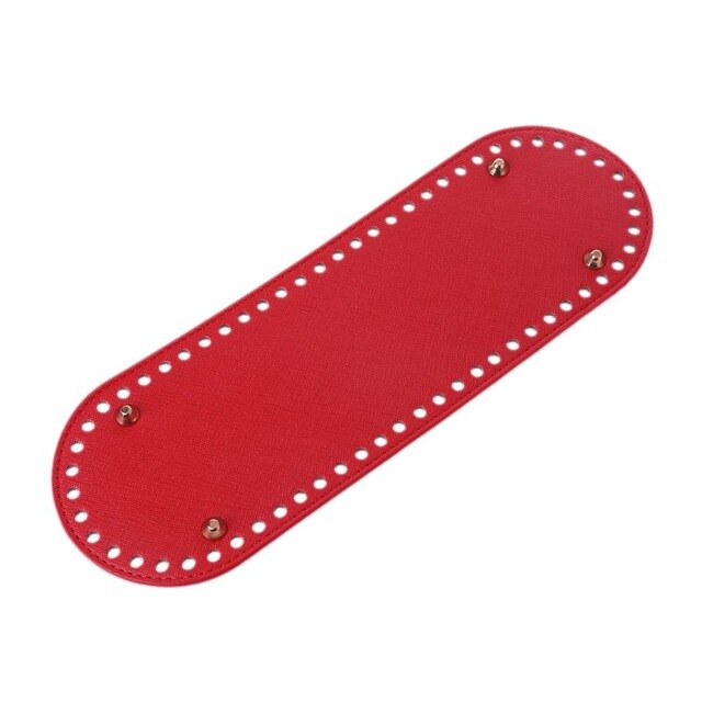 Almohadilla de cojín para hacer bolsos, bolsa moldeadora inferior para bolso de hombro, DIY, accesorios de bolso, fondo ovalado para bolso de punto, 30x10cm: Red
