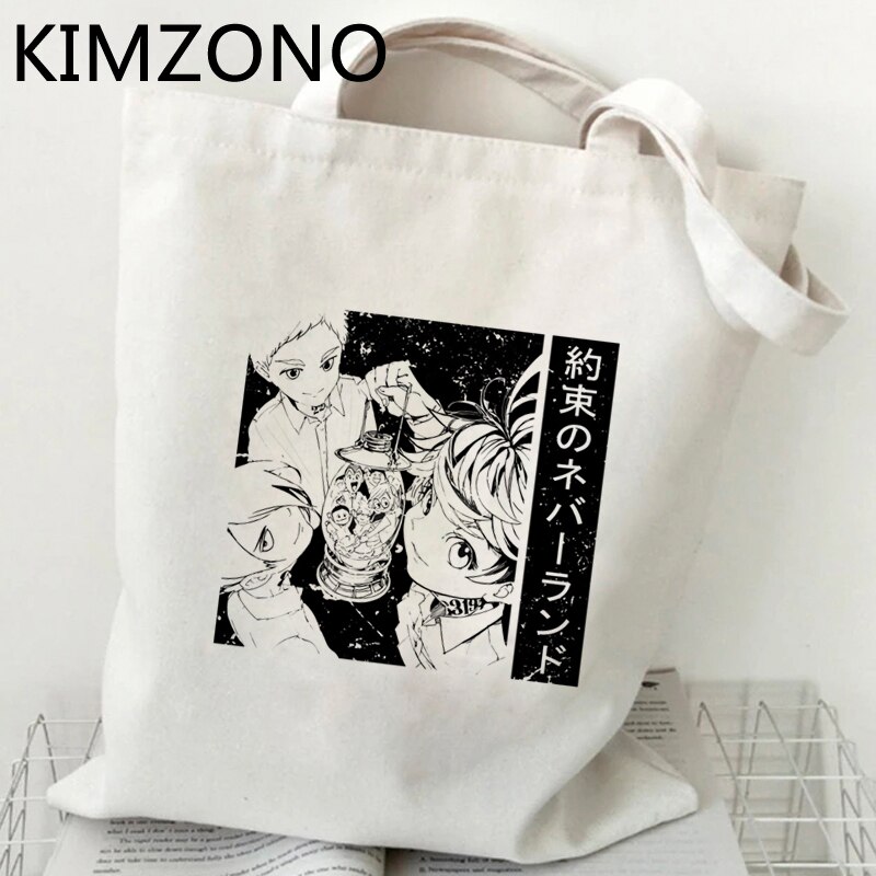 the Promised Neverland shopping bag bolsas de tela jute bag cotton bag bolsa compra ecobag bolsas ecologicas reciclaje sacolas: 54542