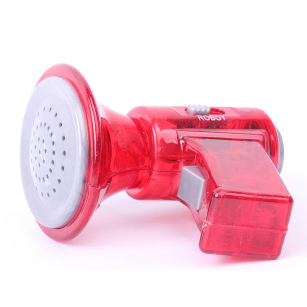 Funny Voice Changer Toys Loudspeaker 3 Different Voices Megaphone Sound Effects Toy Amplifier Early Education Kids Party: red