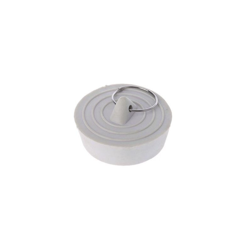 Gummi vask drænproppestop med hængende ring til badekar køkken badeværelse: 4.2 x 3.8 x 1.3cm
