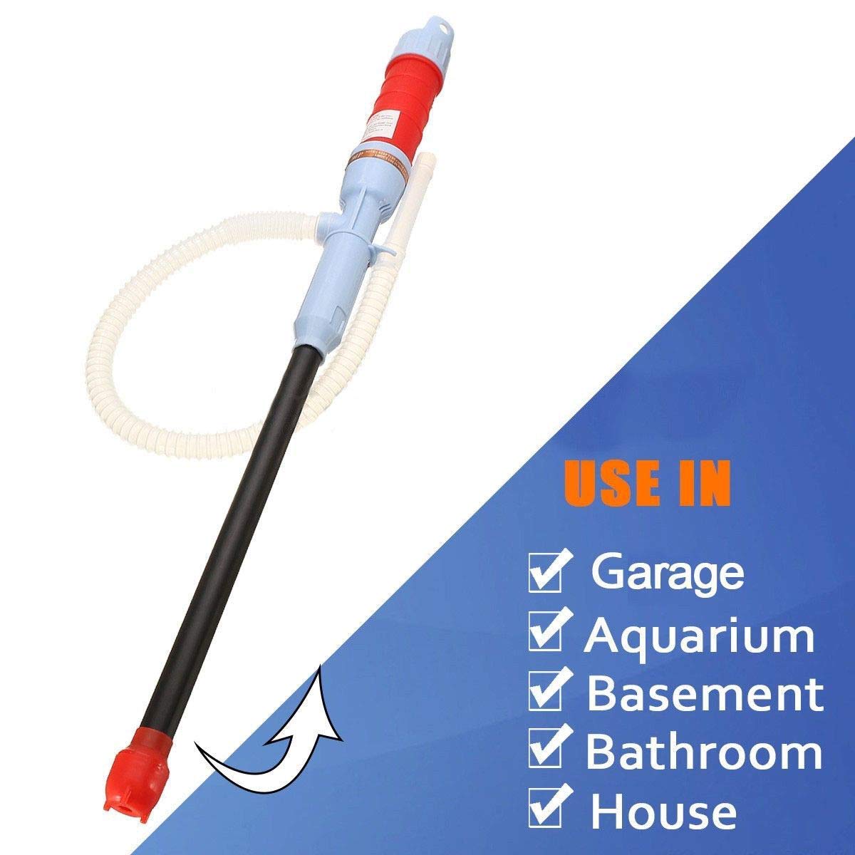 Electric Automatic Fuel Fluid Water Siphon Pump Battery Powered Gas Water Bathroom Pond
